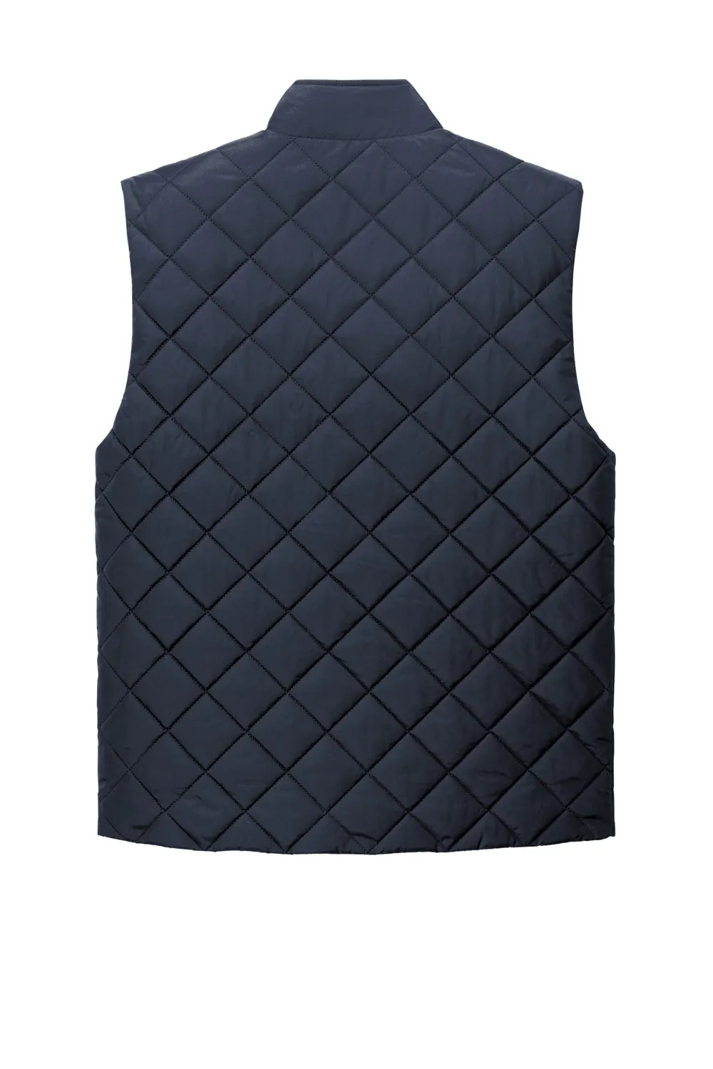 Brooks Brothers Mens Water Resistant Quilted Full Zip Vest - Night Navy Blue