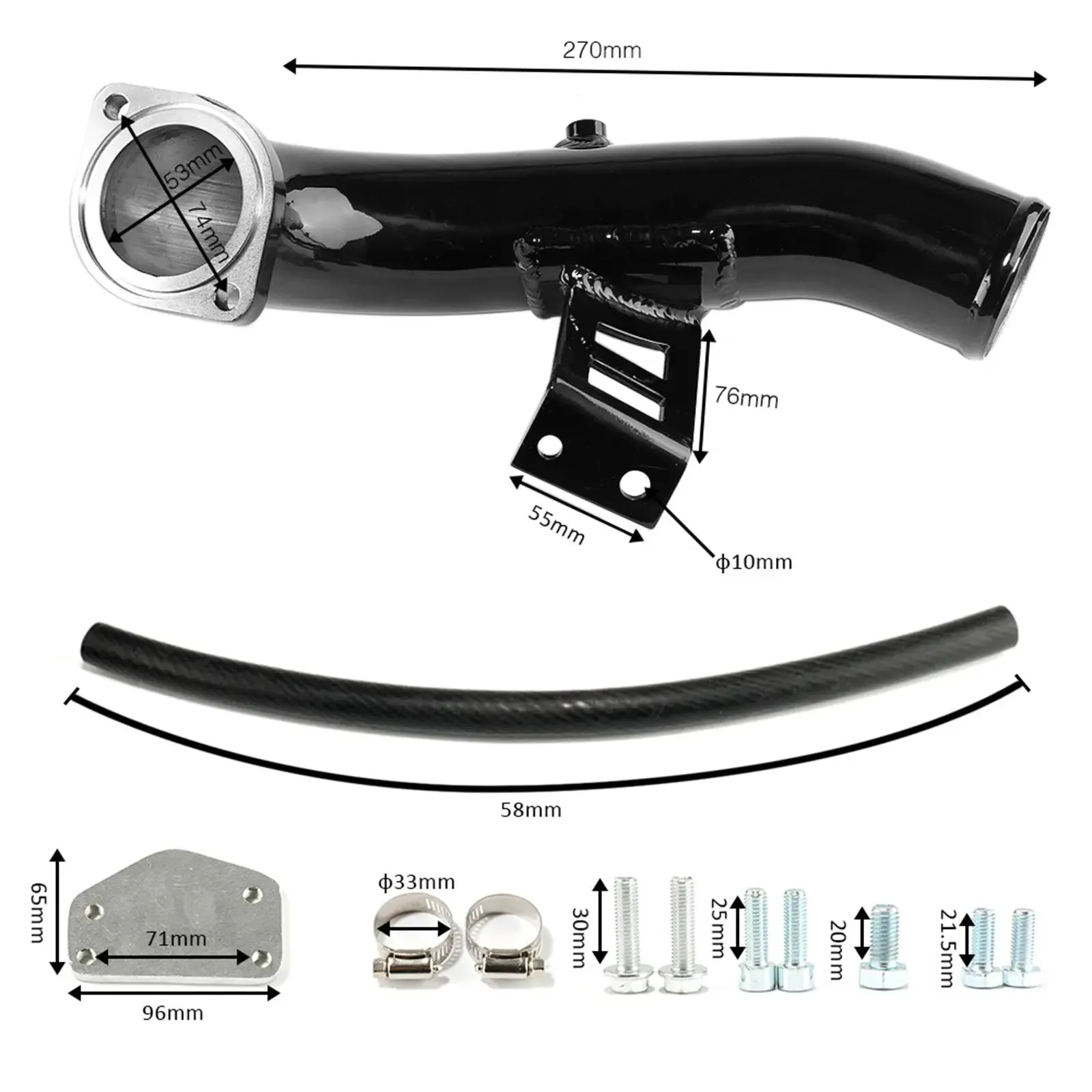 For 2004-2005 6.6L Chevy GMC Silverado LLY Duramax Diesel EGR Delete Kit (Upgraded)
