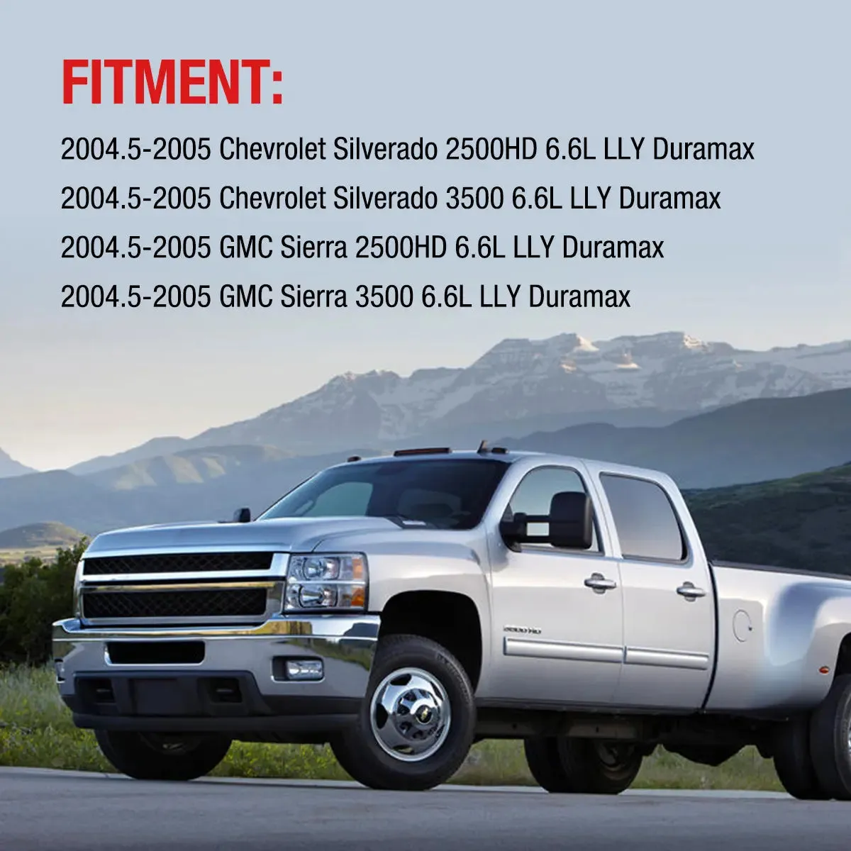 For 2004-2005 6.6L Chevy GMC Silverado LLY Duramax Diesel EGR Delete Kit (Upgraded)