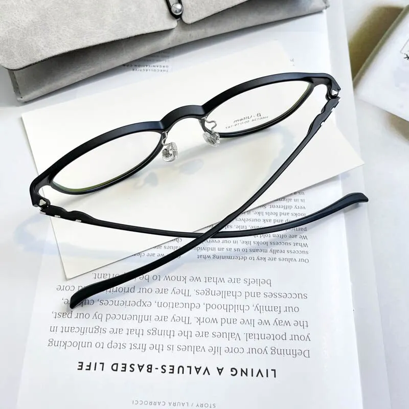 KatKani Unisex Full Rim Round β Ultem Steel Frame Eyeglasses H66134