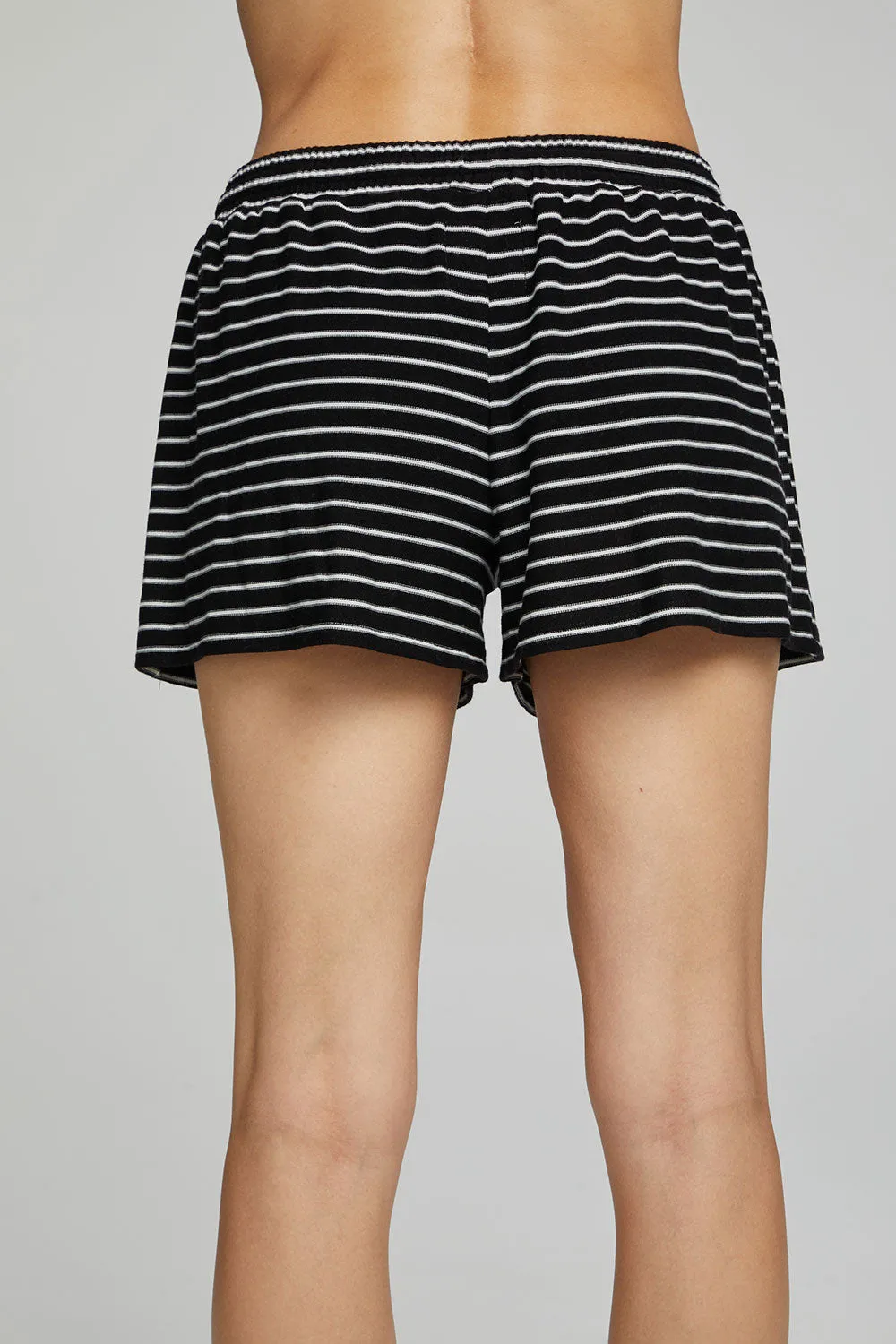 Paseo Shorts - Black and White Stripe