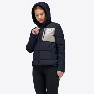 Quilted Puffer Jacket - Navy