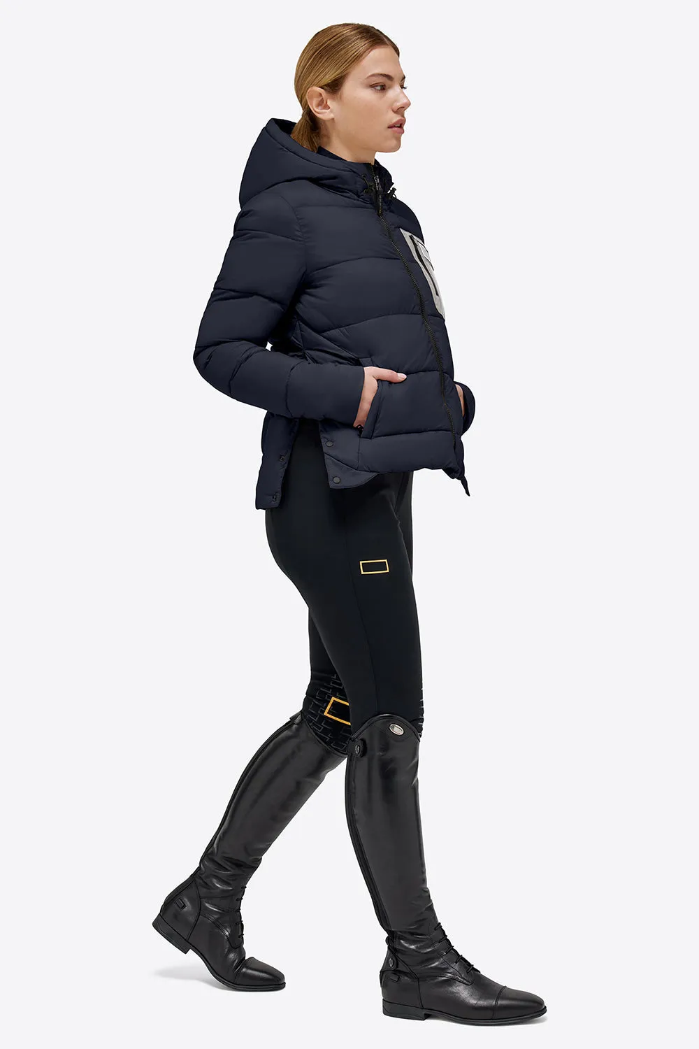 Quilted Puffer Jacket - Navy
