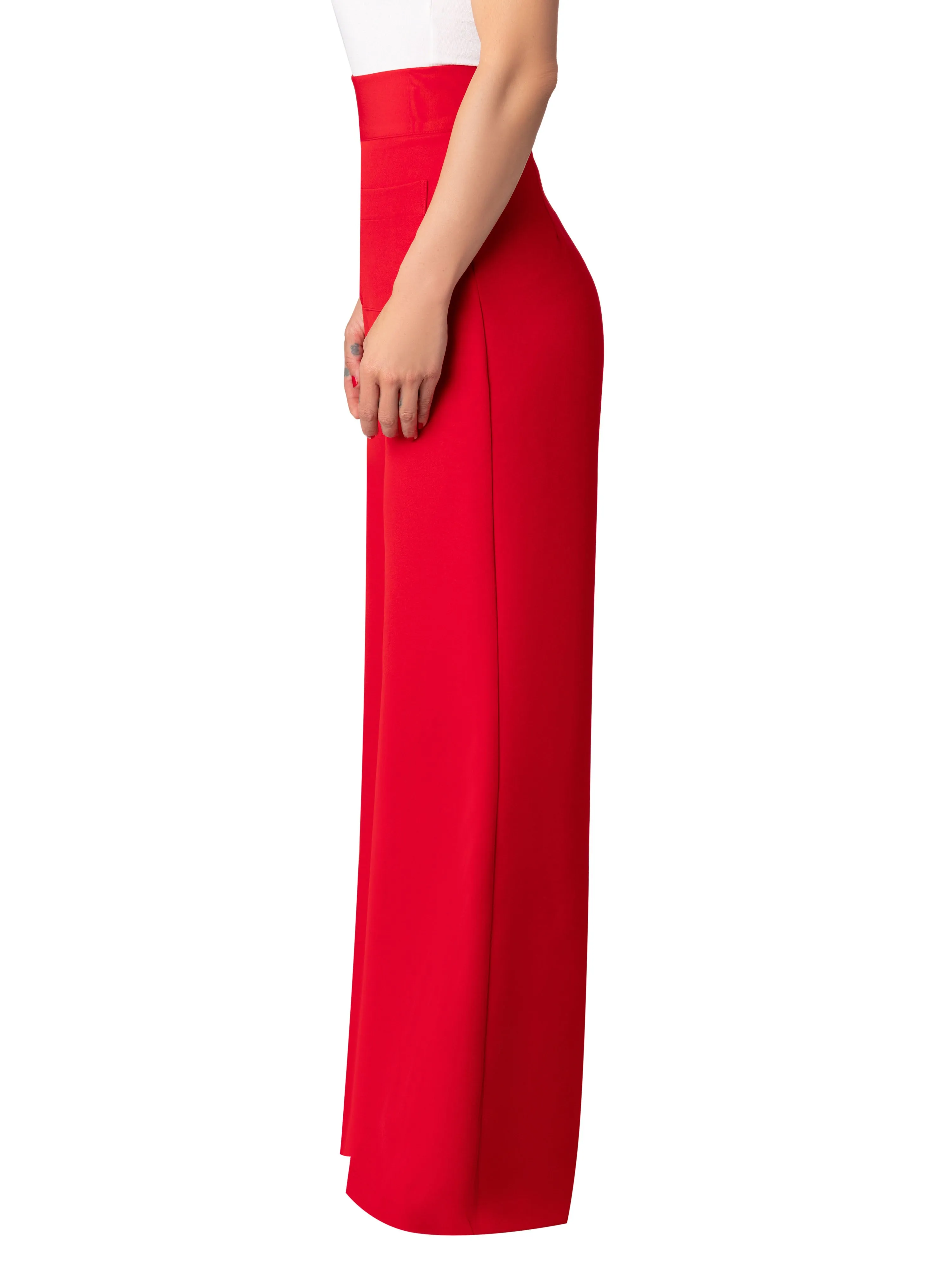 "Adore" Red High Waist Pants