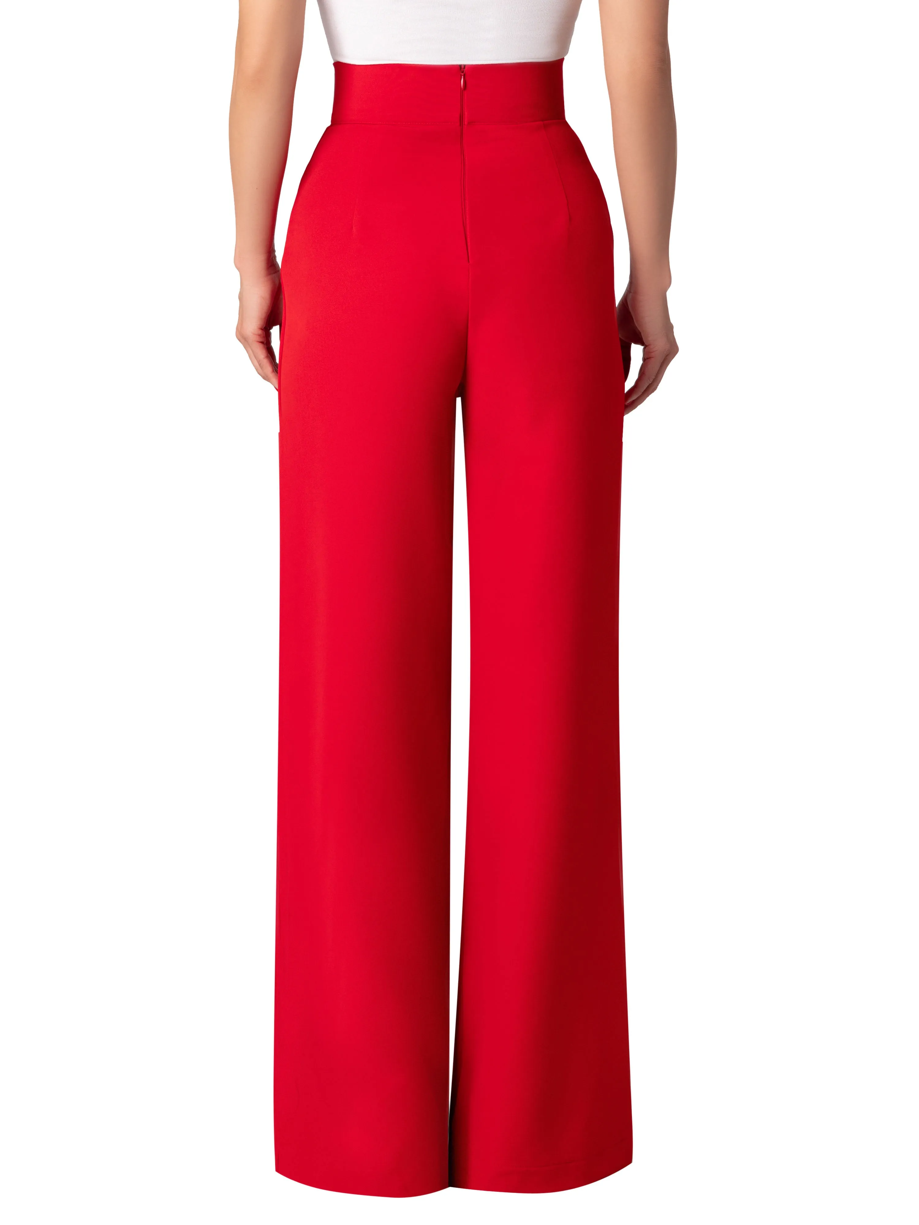 "Adore" Red High Waist Pants