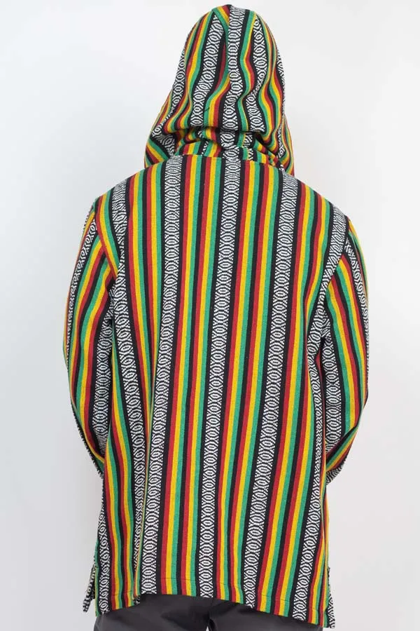 Rasta Baja Button Hoodie