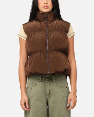 XXIII Women's Primal Oversized Puffer Vest Chocolate